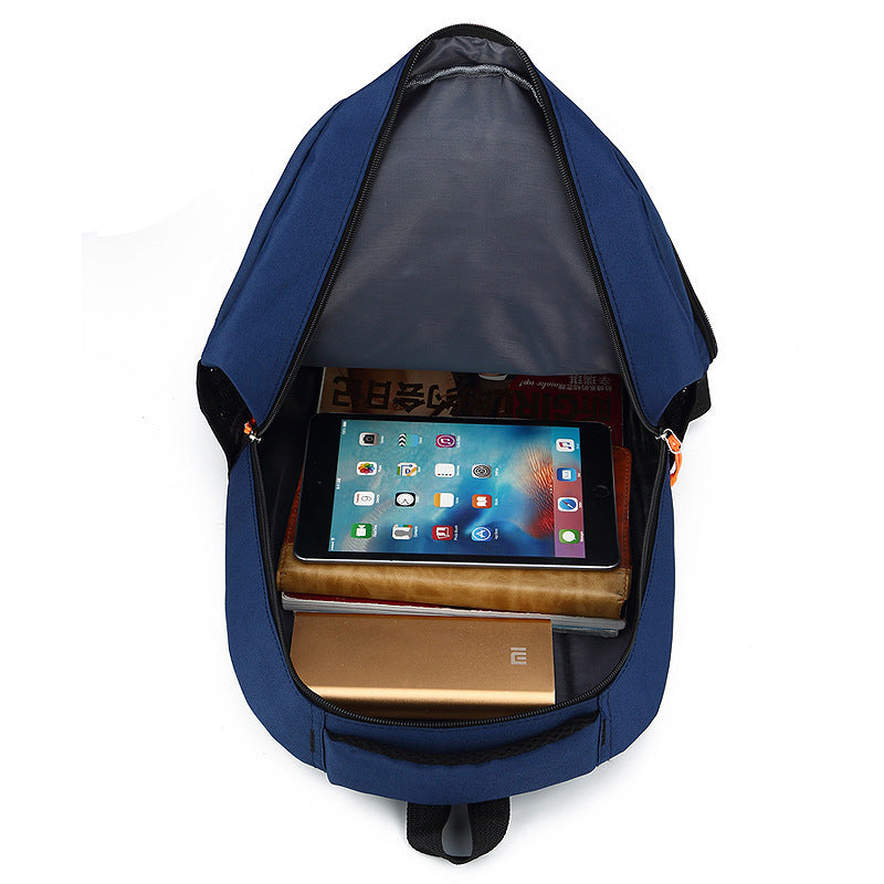 Women's & Men's Couple Solid Color Large Capacity Burden Backpacks