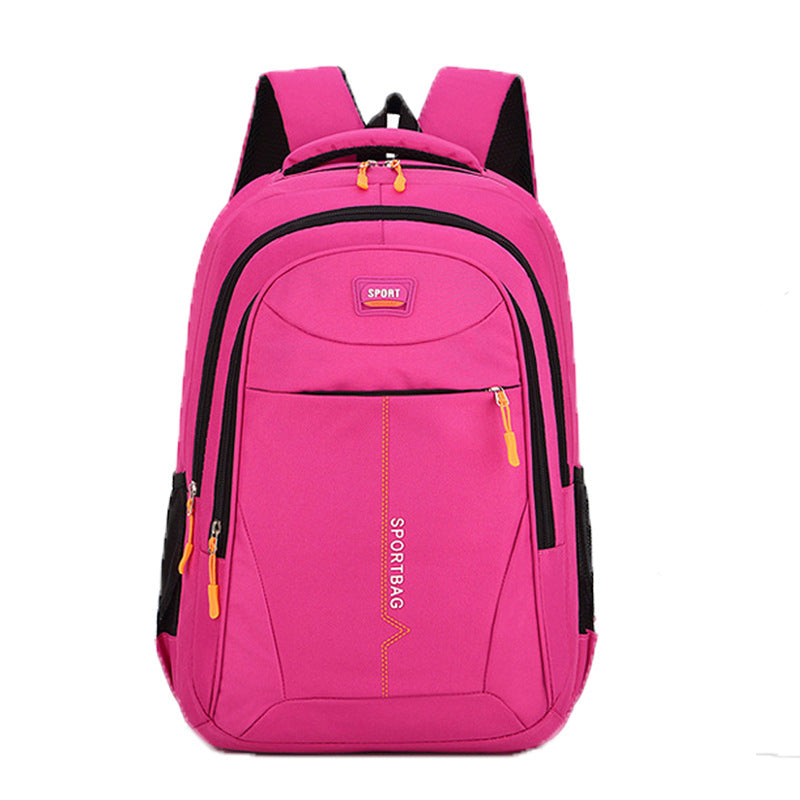 Women's & Men's Couple Solid Color Large Capacity Burden Backpacks