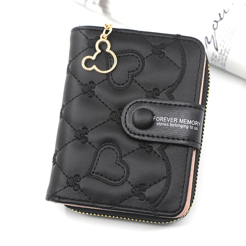 Women's Personalized Short Zipper Hasp Clutch Love Coin Purses