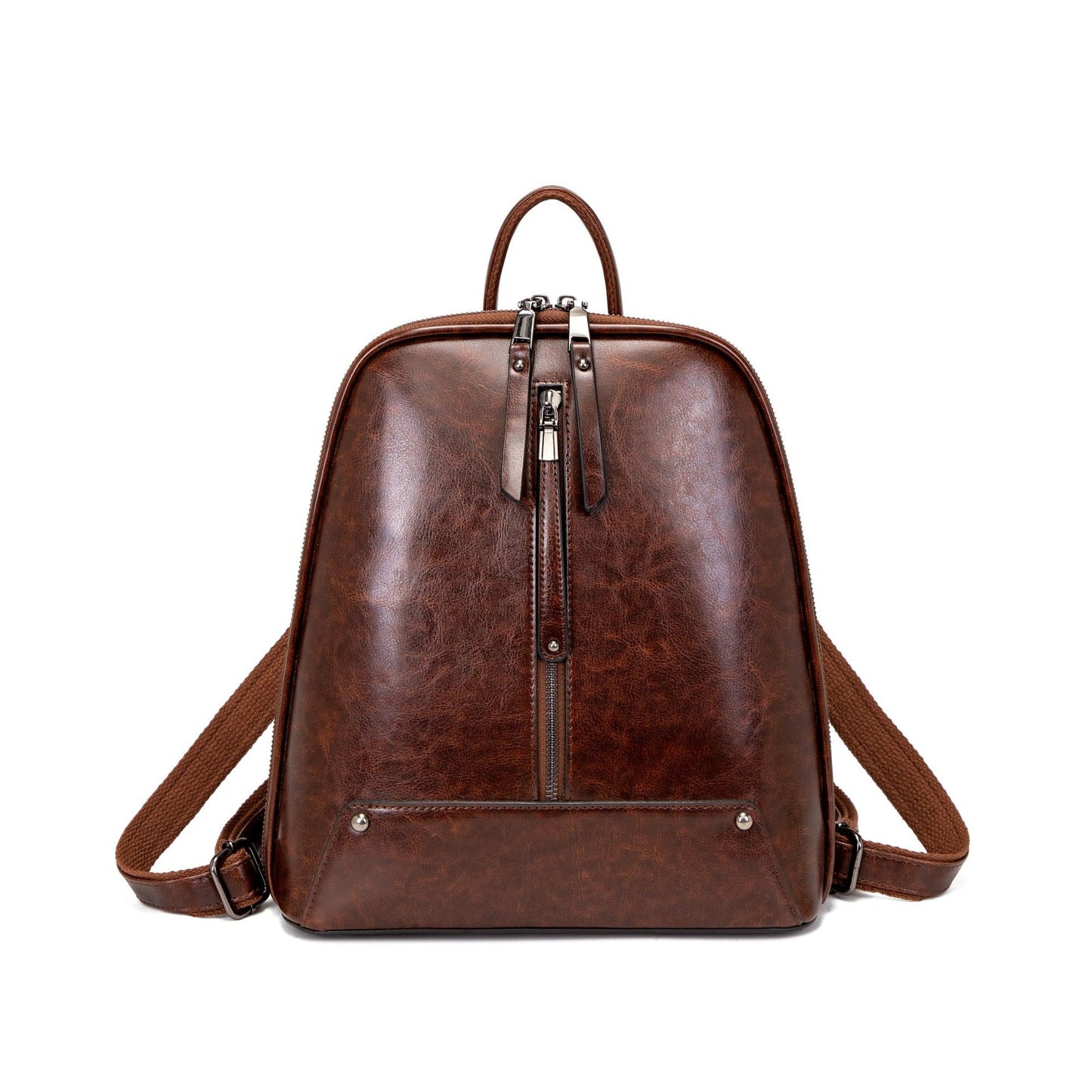 Women's Leather Fashion Oil Wax Cowhide Retro Backpacks