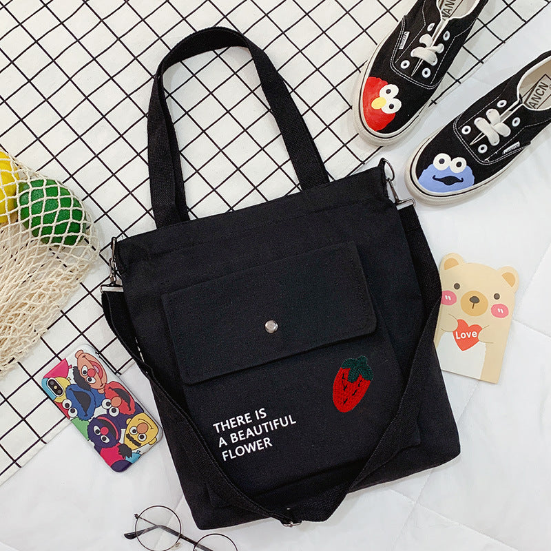 Canvas Printed College Class Portable Female Crossbody Bags