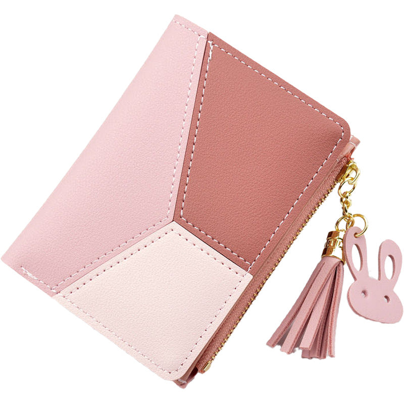 Women's Short Zip Korean Style Tassel Simple Purses