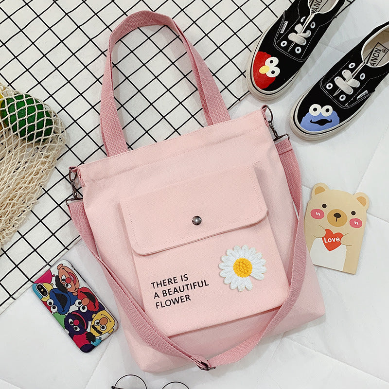 Canvas Printed College Class Portable Female Crossbody Bags