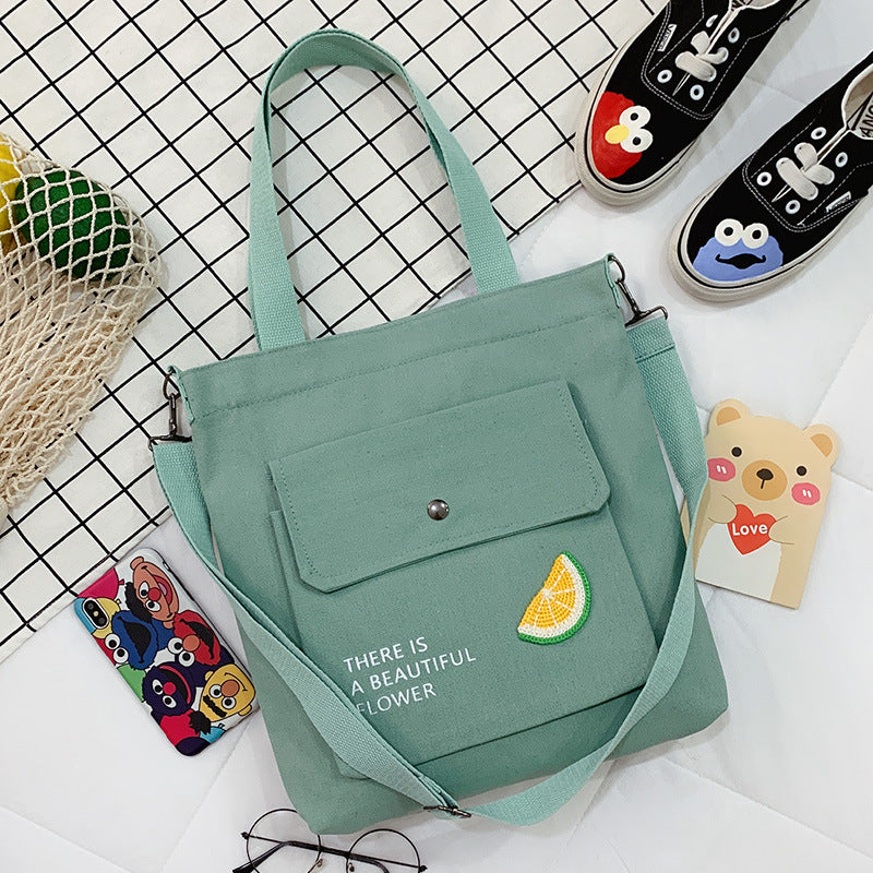 Canvas Printed College Class Portable Female Crossbody Bags