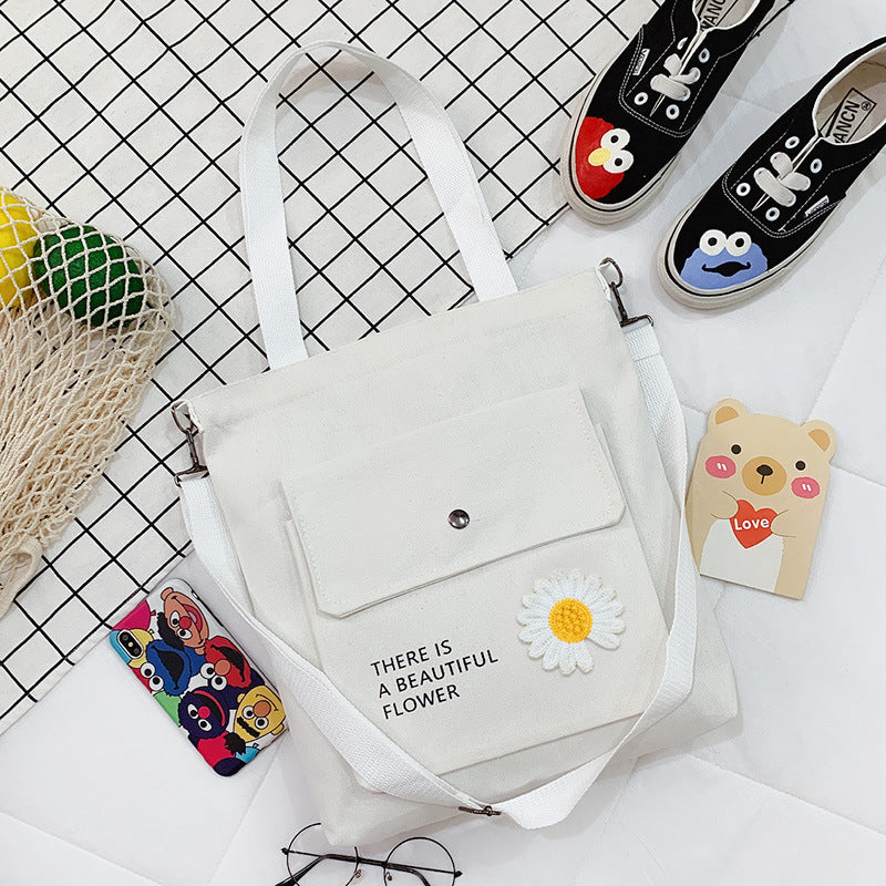 Canvas Printed College Class Portable Female Crossbody Bags