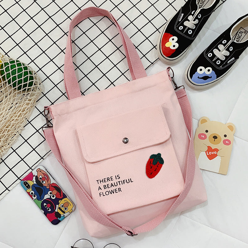 Canvas Printed College Class Portable Female Crossbody Bags