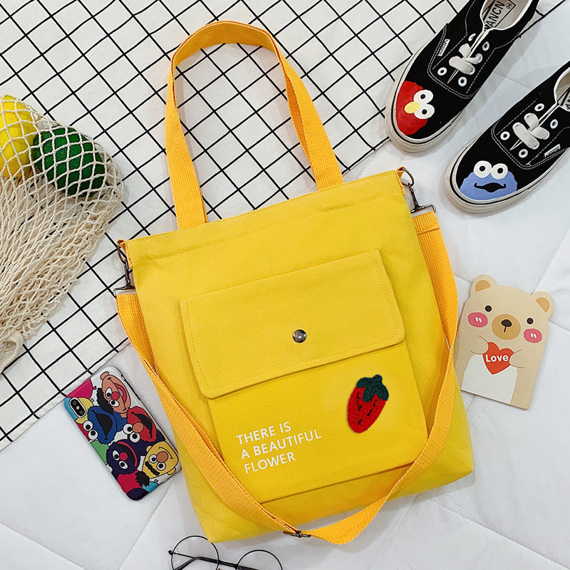 Canvas Printed College Class Portable Female Crossbody Bags