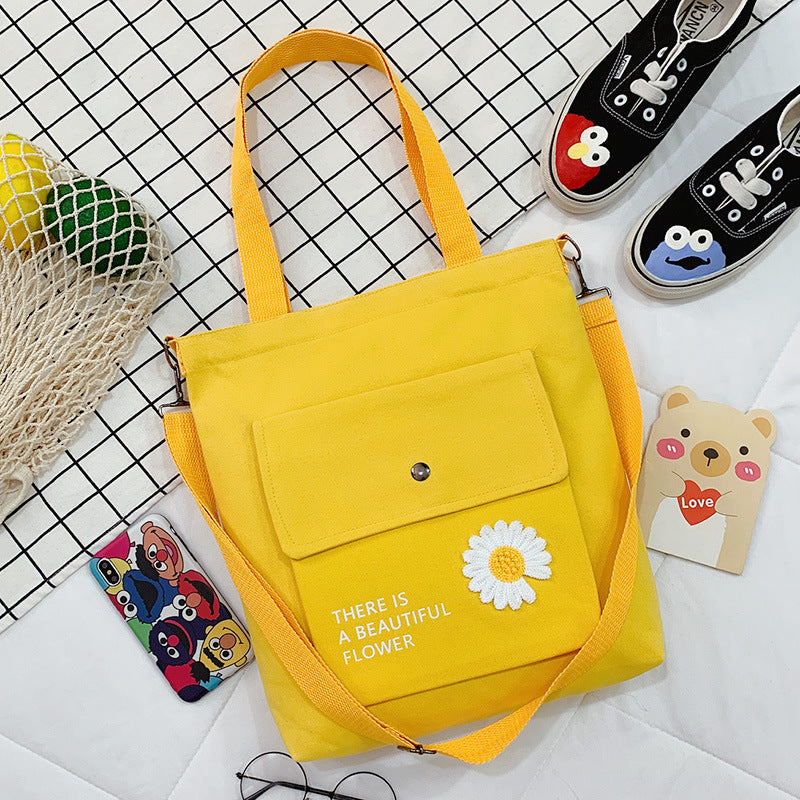 Canvas Printed College Class Portable Female Crossbody Bags