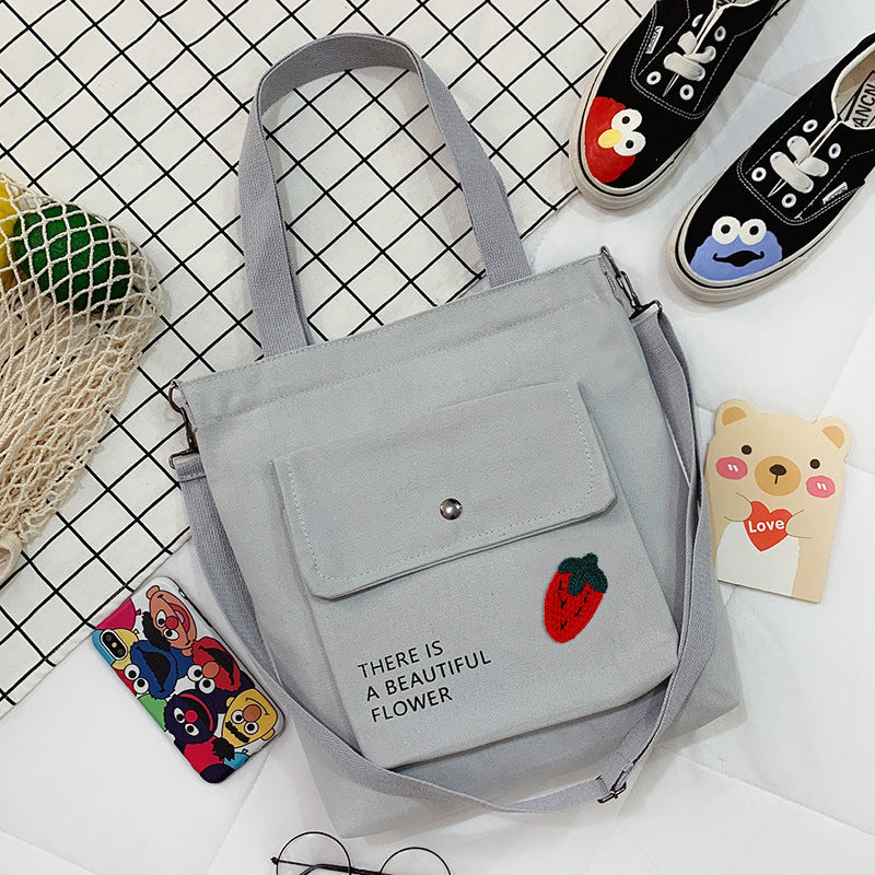 Canvas Printed College Class Portable Female Crossbody Bags