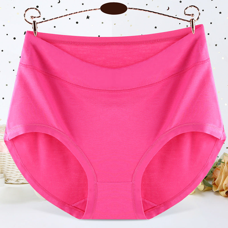 Women's High Waist Simple Hip Lifting Breathable Panties