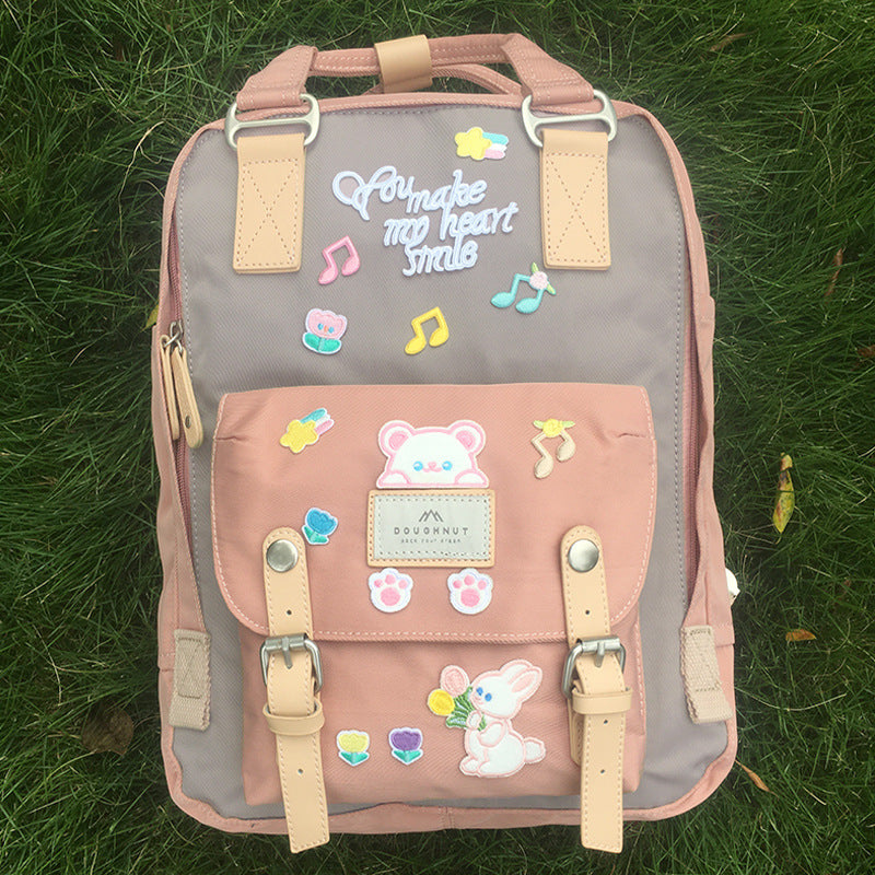 Doughnut Female Preppy Style The Campus Backpacks