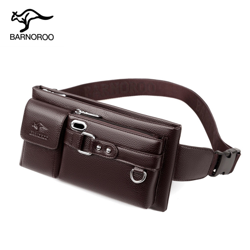 Glamorous Men's Mobile Soft Leather Slanted Bags