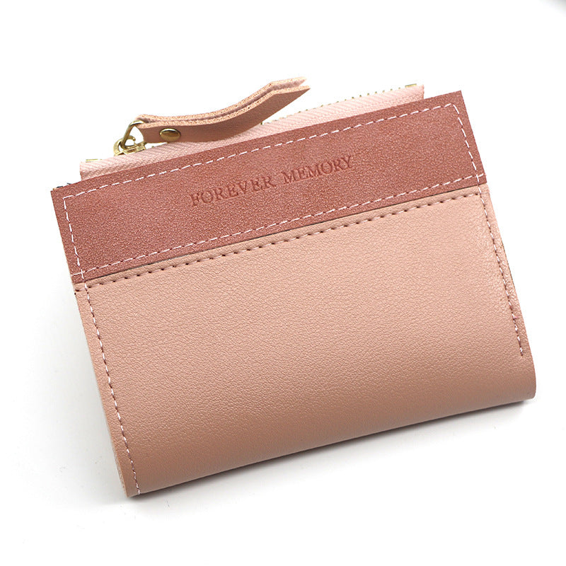 Women's Fashion Short Contrast Color Tassel Zipper Ladies Wallets
