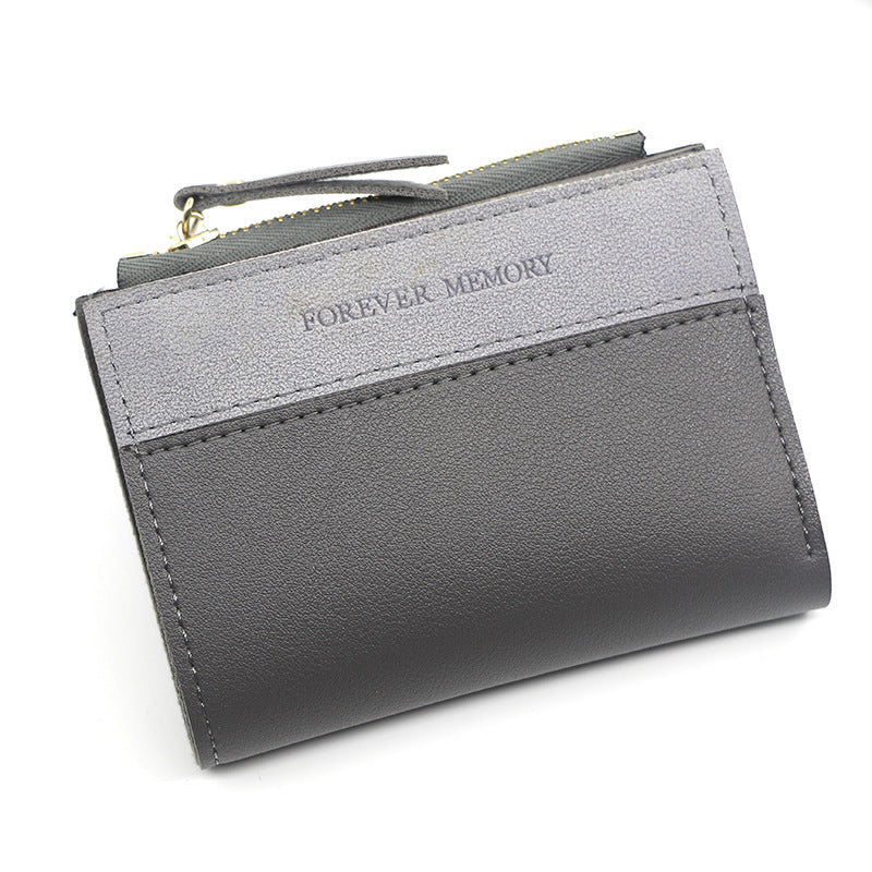 Women's Fashion Short Contrast Color Tassel Zipper Ladies Wallets
