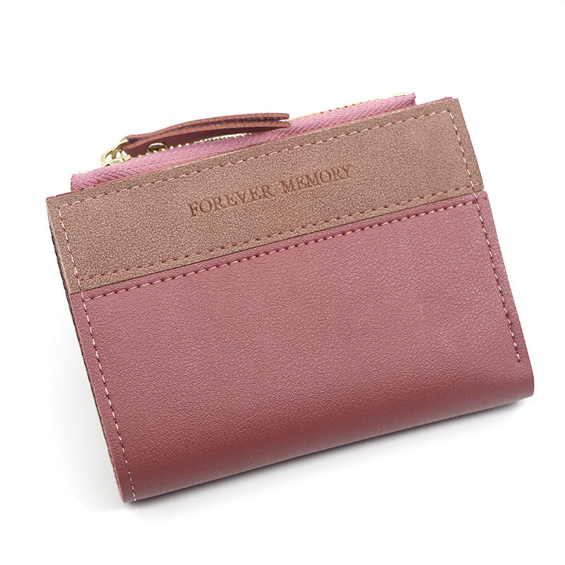 Women's Fashion Short Contrast Color Tassel Zipper Ladies Wallets