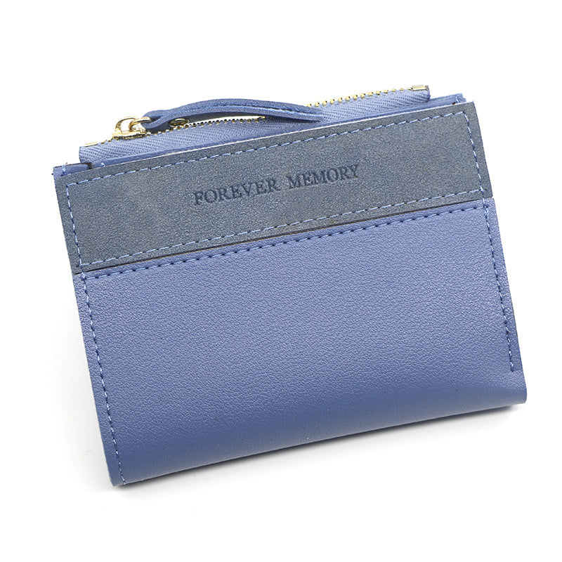 Women's Fashion Short Contrast Color Tassel Zipper Ladies Wallets