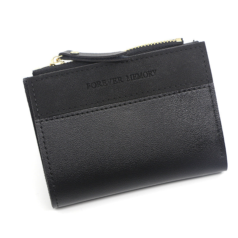 Women's Fashion Short Contrast Color Tassel Zipper Ladies Wallets