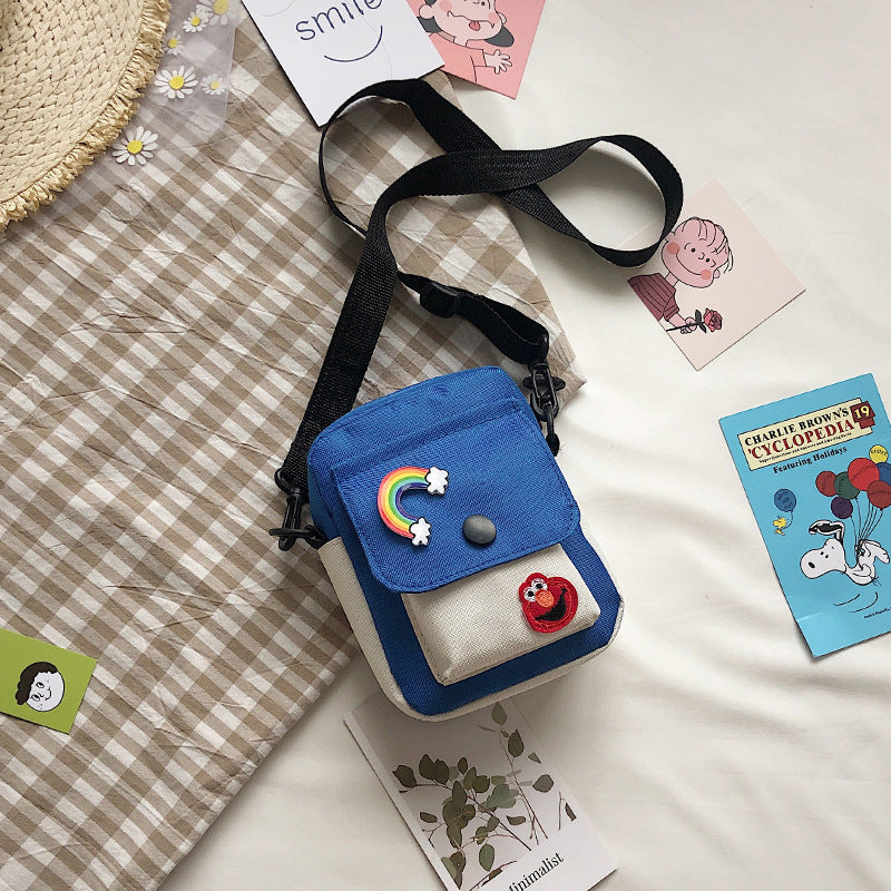 New Sesame Street Female Canvas Cartoon Shoulder Bags