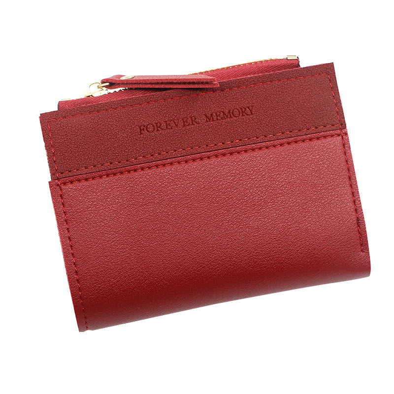 Women's Fashion Short Contrast Color Tassel Zipper Ladies Wallets