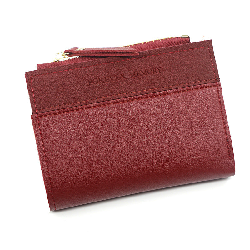 Women's Fashion Short Contrast Color Tassel Zipper Ladies Wallets