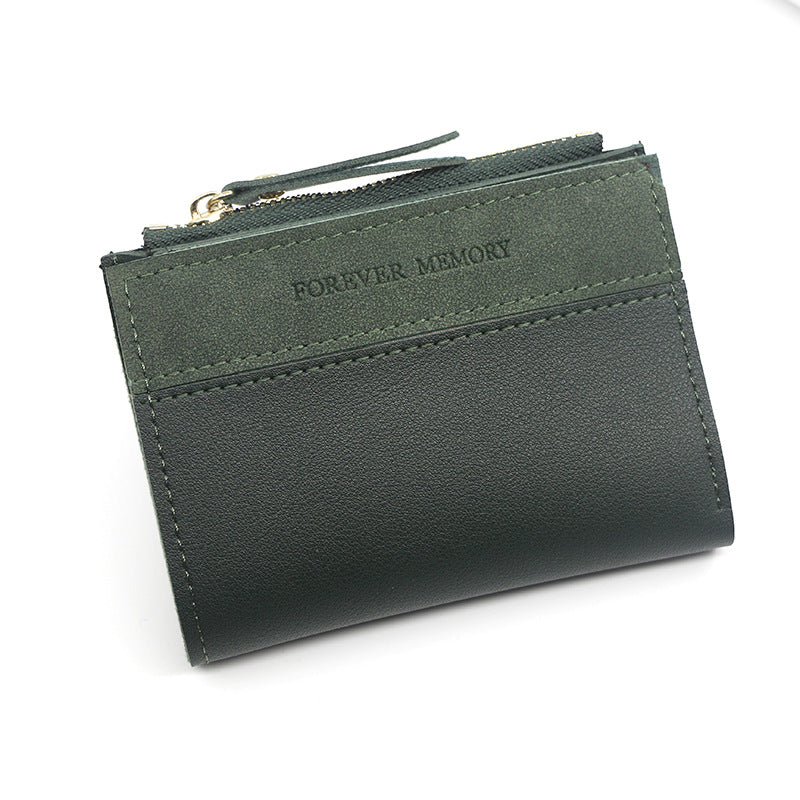Women's Fashion Short Contrast Color Tassel Zipper Ladies Wallets