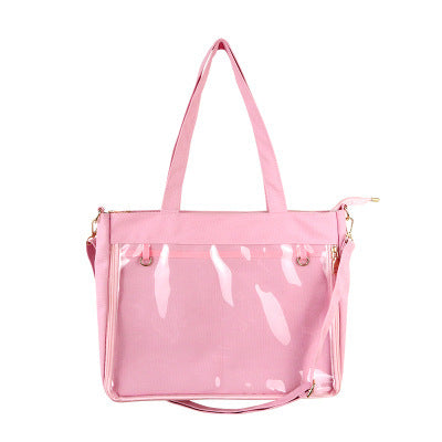 Cute Long Strap Removable Canvas Cartoon Crossbody Bags