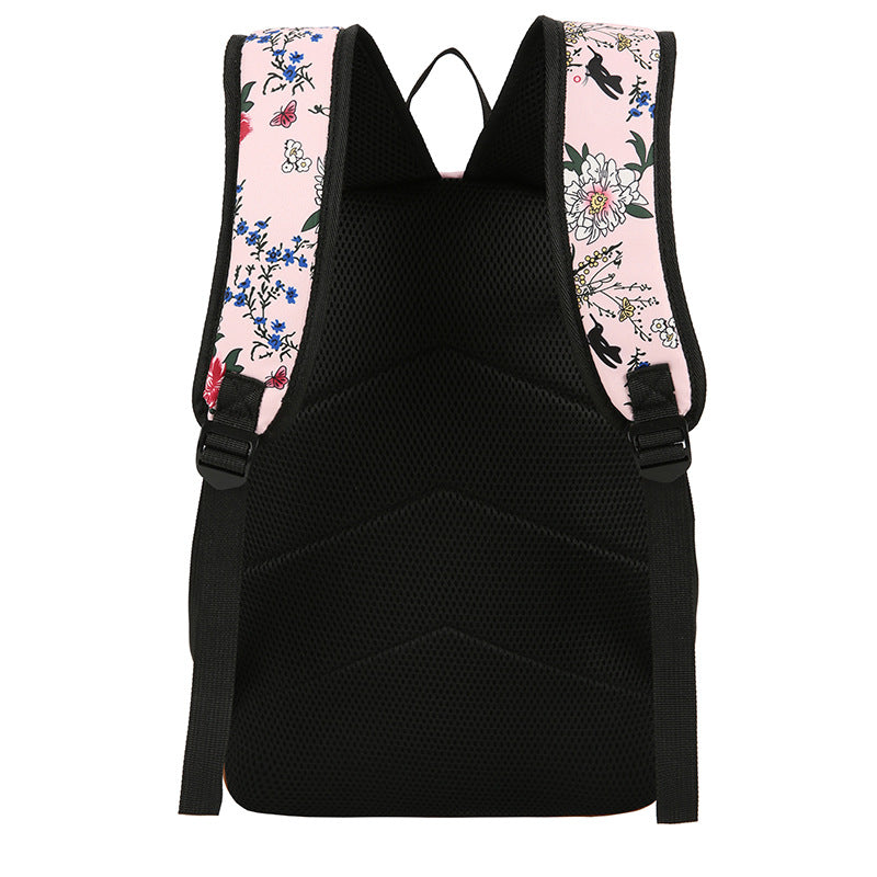 Classic Unique Three-piece Large Capacity Floral Backpacks