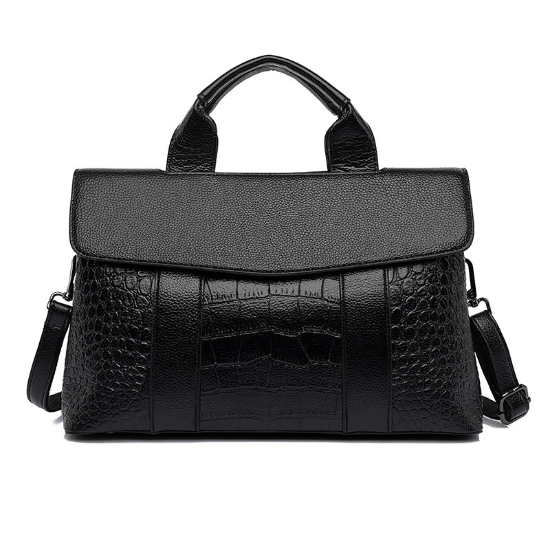 Women's Retro Elegant Large Capacity Alligator Print Handbags