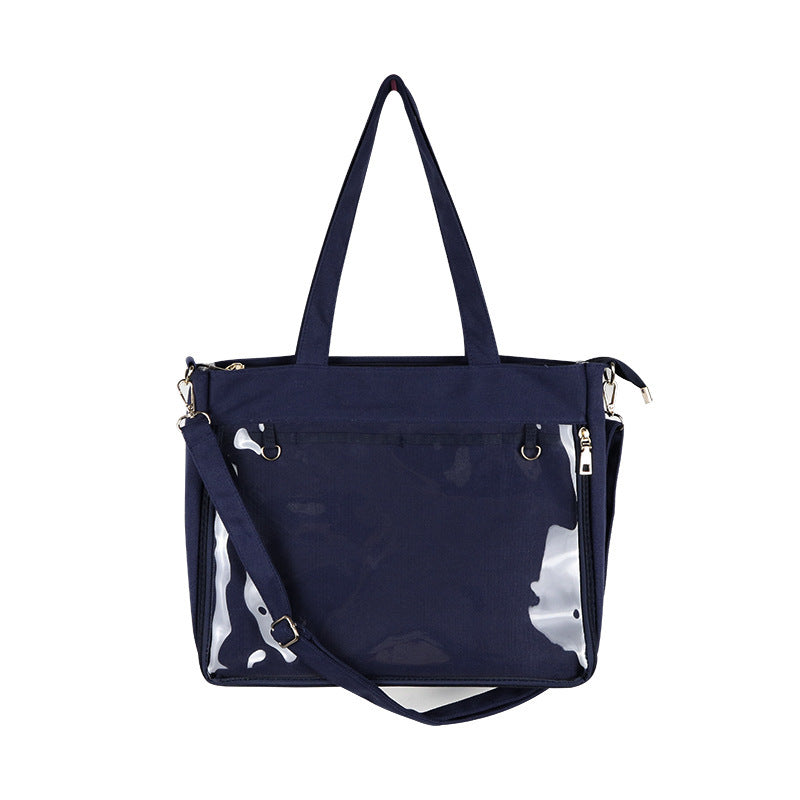 Cute Long Strap Removable Canvas Cartoon Crossbody Bags