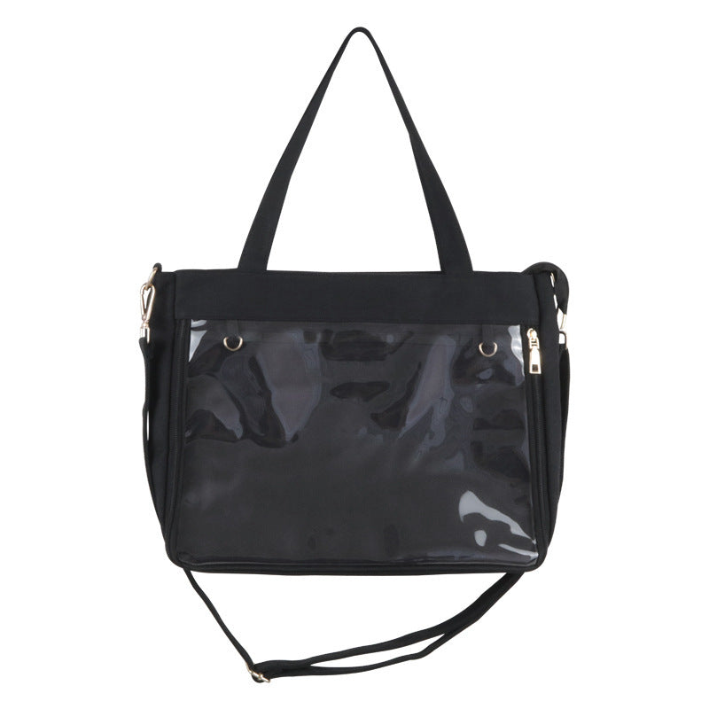 Cute Long Strap Removable Canvas Cartoon Crossbody Bags