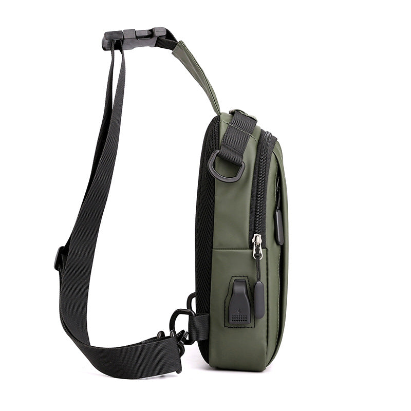 Men's Multifunctional Fashion Waterproof Nylon Cloth Trendy Men's Chest Bags