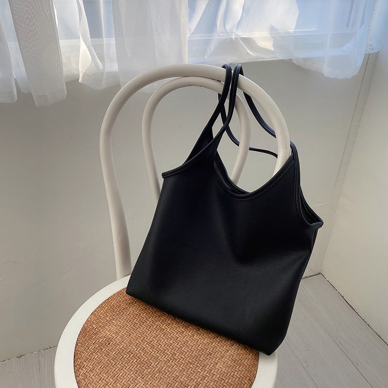 Women's Capacity Korean Style Simple Solid Color Lightweight Shoulder Bags
