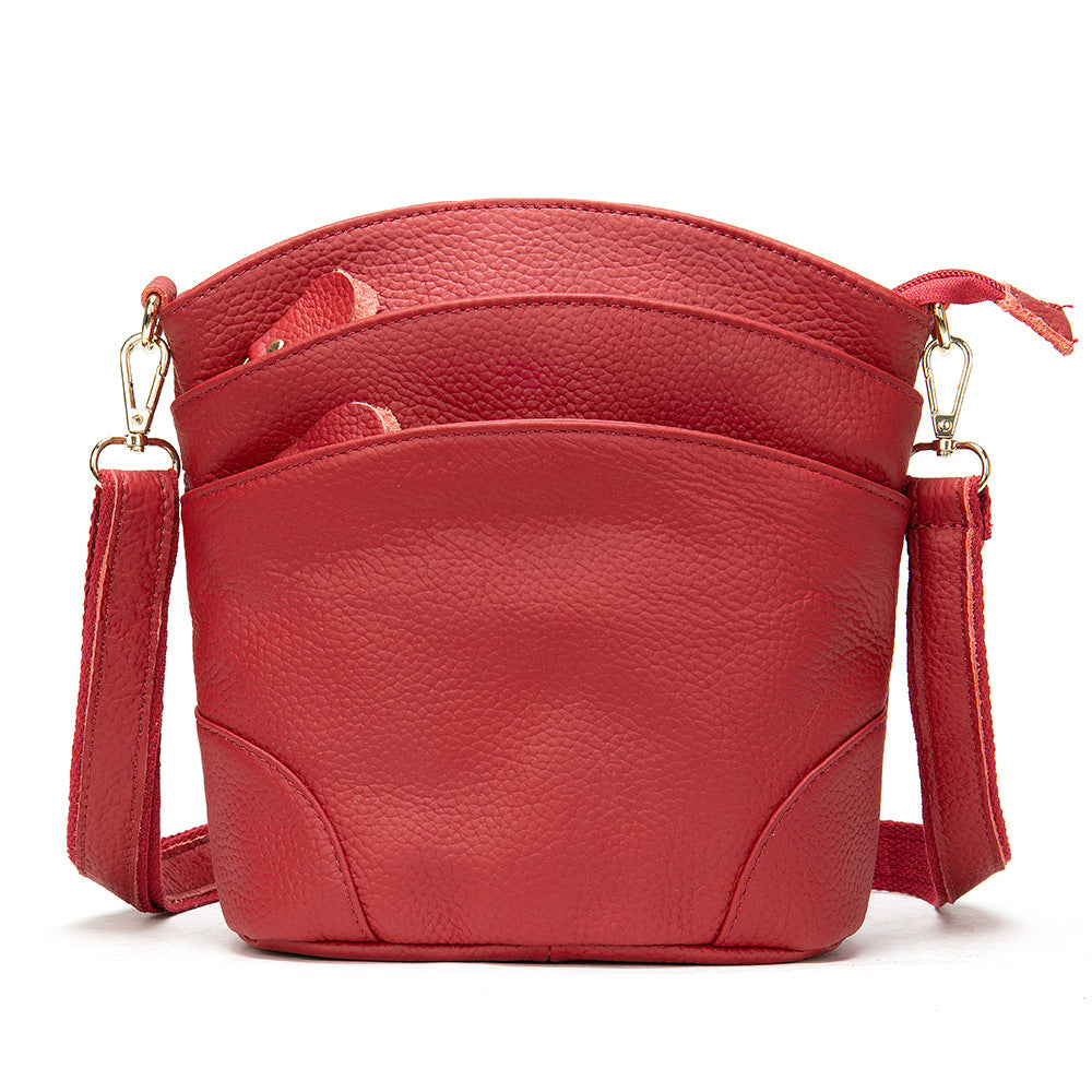 Women's Fashion First Layer Cowhide Mother Genuine Shoulder Bags