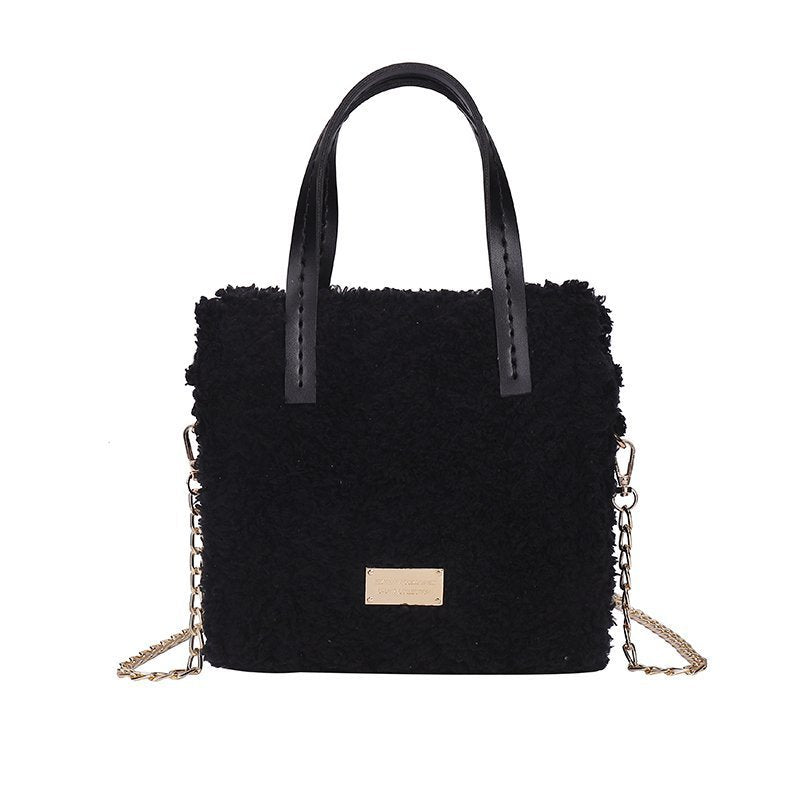 Winter Wool Material Kit Coral Veet Crossbody Bags
