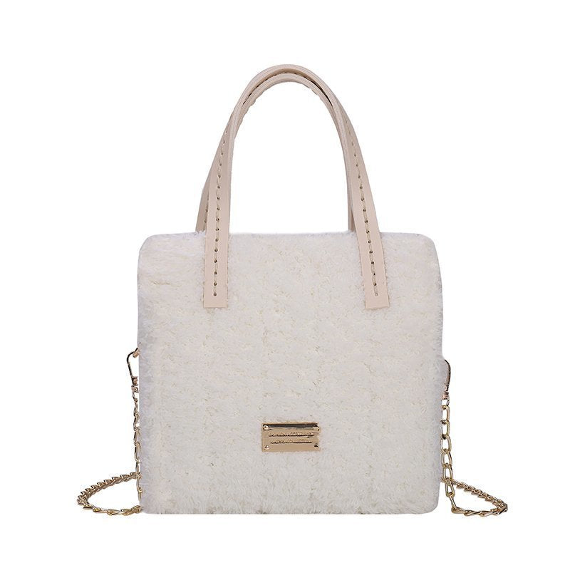 Winter Wool Material Kit Coral Veet Crossbody Bags