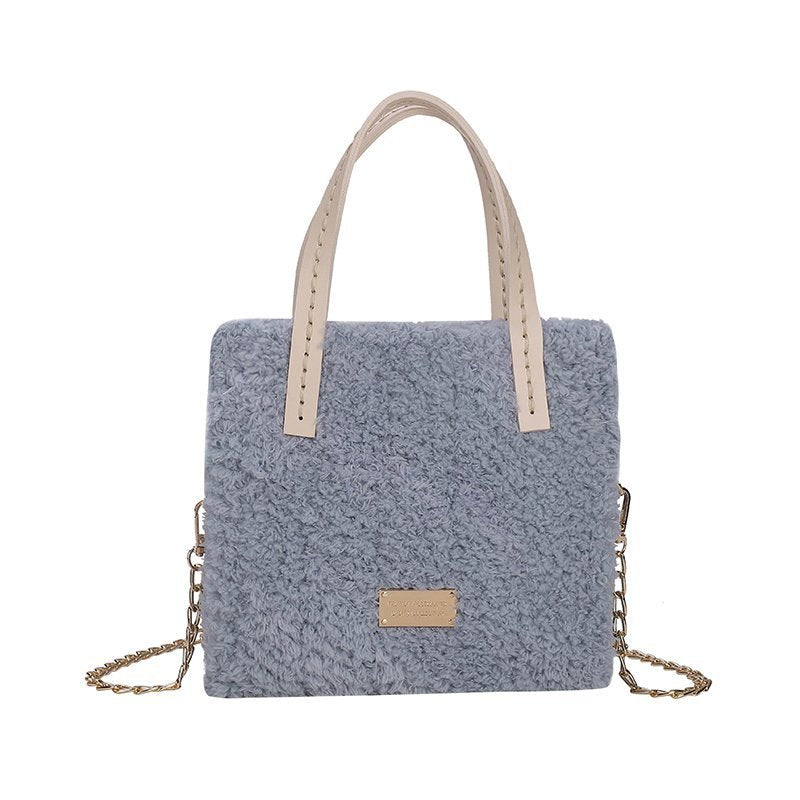 Winter Wool Material Kit Coral Veet Crossbody Bags