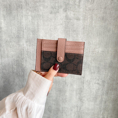 Female And Simple Personality Retro Cute Mini Exquisite Multiple Slots Card Holder