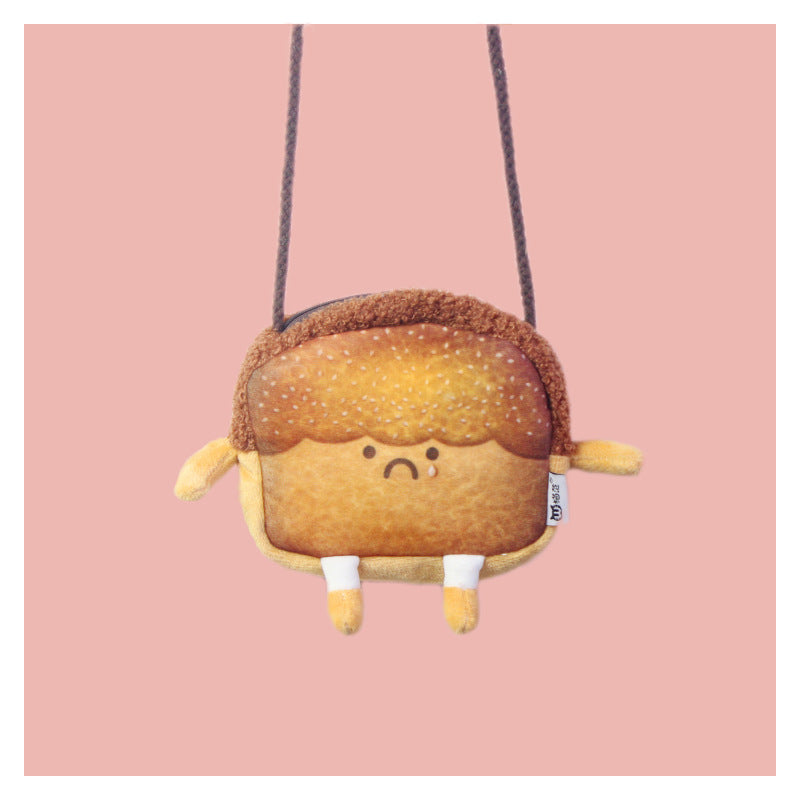 Bread Cute Cartoon Personal Creative Heart Purses
