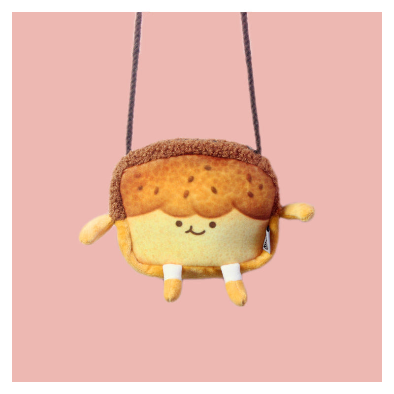 Bread Cute Cartoon Personal Creative Heart Purses