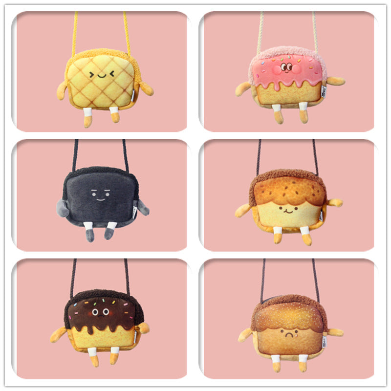 Bread Cute Cartoon Personal Creative Heart Purses