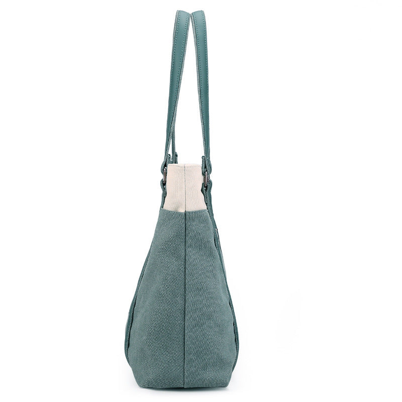 Women's Trendy Vintage Canvas Fashion Contrast Shoulder Bags
