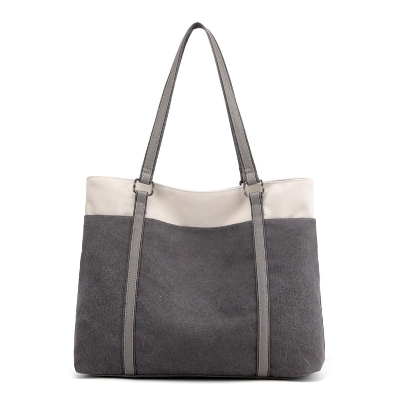 Women's Trendy Vintage Canvas Fashion Contrast Shoulder Bags