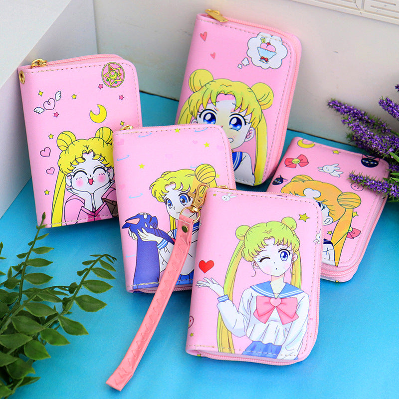 Cartoon Beautiful Cute Female Fresh Lady Ladies Wallets