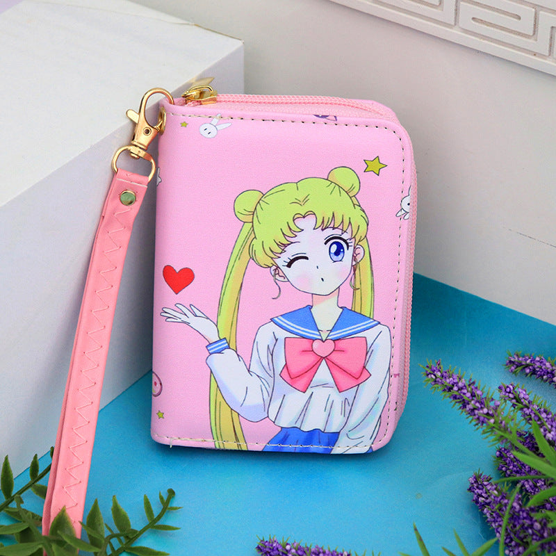 Cartoon Beautiful Cute Female Fresh Lady Ladies Wallets
