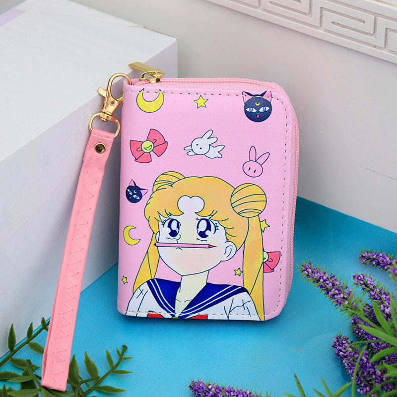 Cartoon Beautiful Cute Female Fresh Lady Ladies Wallets