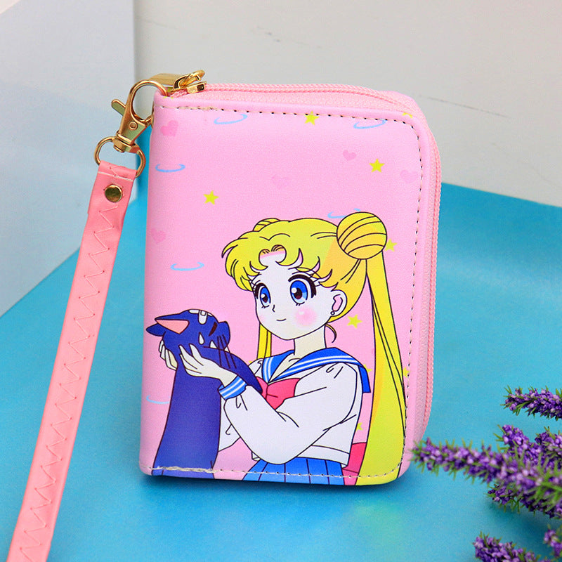 Cartoon Beautiful Cute Female Fresh Lady Ladies Wallets