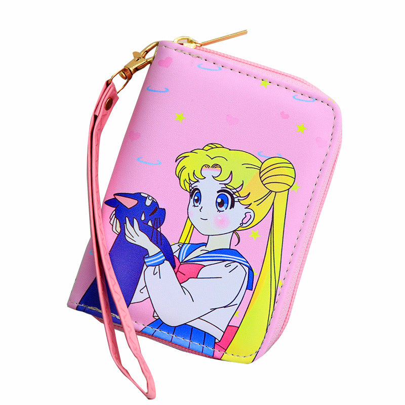 Cartoon Beautiful Cute Female Fresh Lady Ladies Wallets