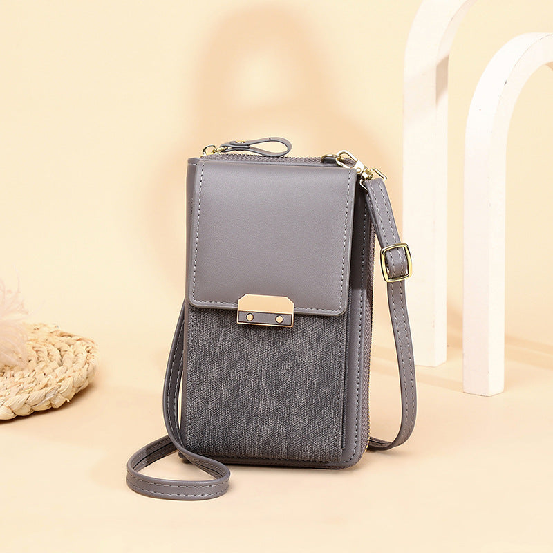 Women's Mobile Fashion Simple Korean Latch Crossbody Bags