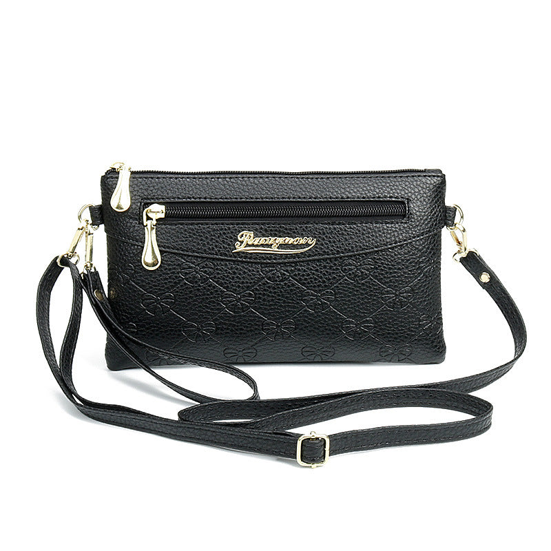 Women's Fashion Embossed Soft Material Mobile Bags