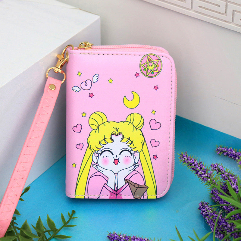 Cartoon Beautiful Cute Female Fresh Lady Ladies Wallets